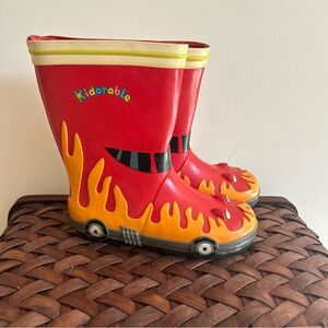Kidorable Fireman Rain Boots Size 12